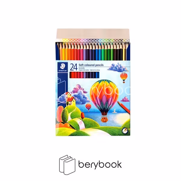 staedtler / مداد رنگی / 24 رنگ / soft / جعبه مقوایی / 143C24LJ