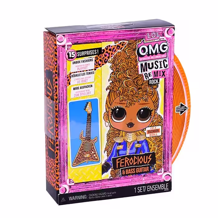 عروسک LOL Surprise سری OMG Remix مدل Ferocious and Bass Guitar