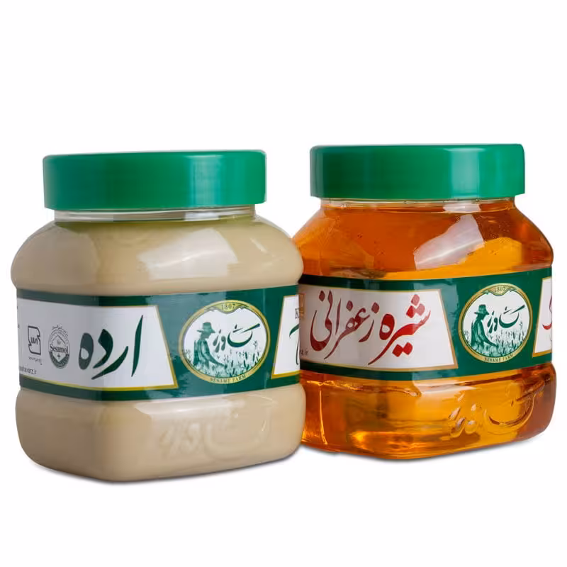 ارده شیره زعفرانی یک کیلویی کشاورز