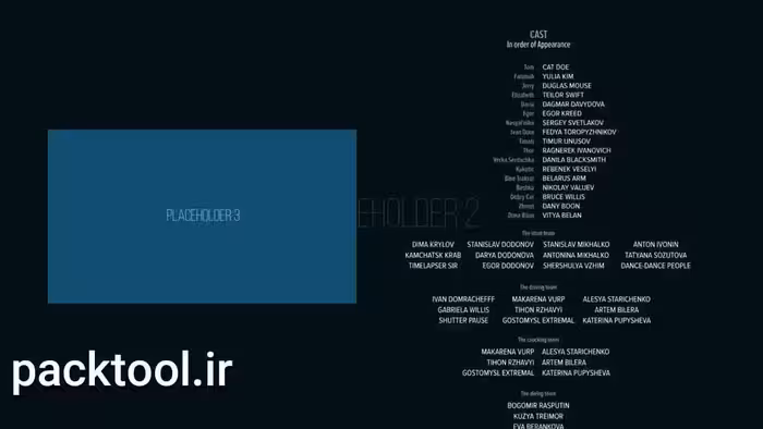 دانلود پروژه عناوین فیلم Film Credits Kit در پریمیر - پک تول