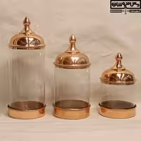 بانکه مس و شیشه بدون پایه نانو سایز 3 مدل ترنج