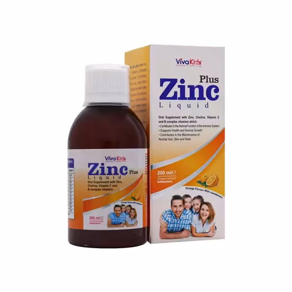 شربت زینک پلاس ویواکیدز 200 میلی لیتر