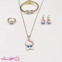 خرید سرویس بدلیجات کودکانه دخترانه مدل هلوکیتی آبی کد 333