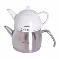 ست کتری قوری کرکماز مدل Mega satin کد 03-105 گنجایش کتری 2 لیتر گنجایش قوری 1 لیتر