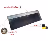 پروفیل آلومینیومی فرچه ای دورمت (هوابندی) کد A29
