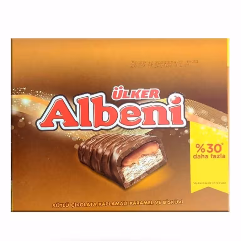 شکلات کارامل و عسل آلبنی باکس 18 عددی | Ulker Albeni Chocolate
