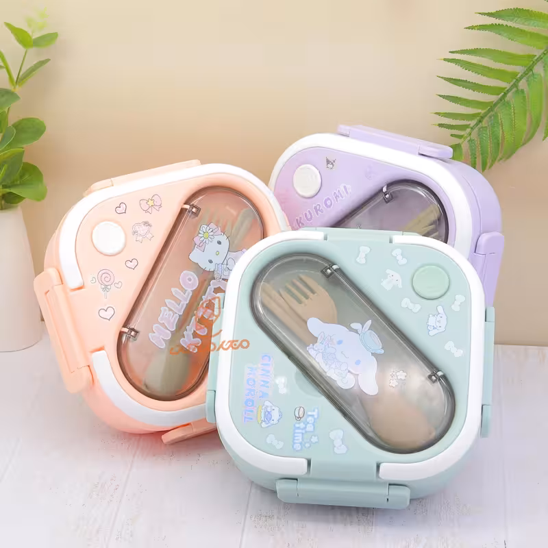 قیمت و خرید  ظرف غذا سه خانه فانتزی طرح کیتی TQH-29/0061