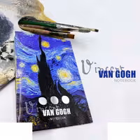 دفتریادداشت سری ونگوگ گلاسه سایز21*14 همیشه