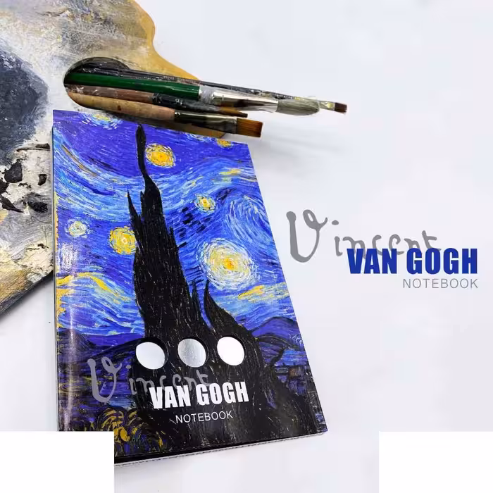 دفتریادداشت سری ونگوگ گلاسه سایز21*14 همیشه