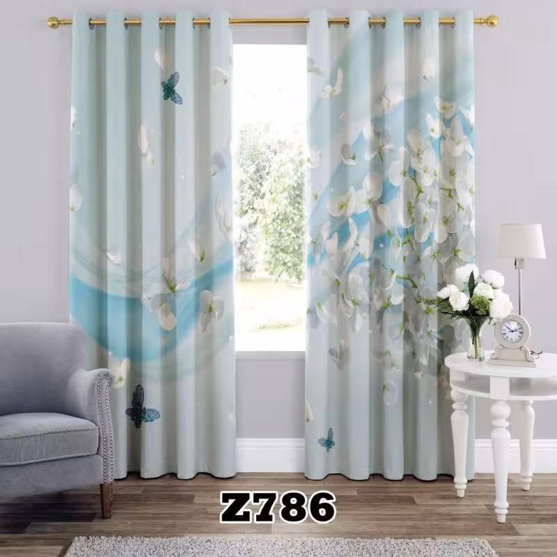 پرده سه بعدی طرح گل