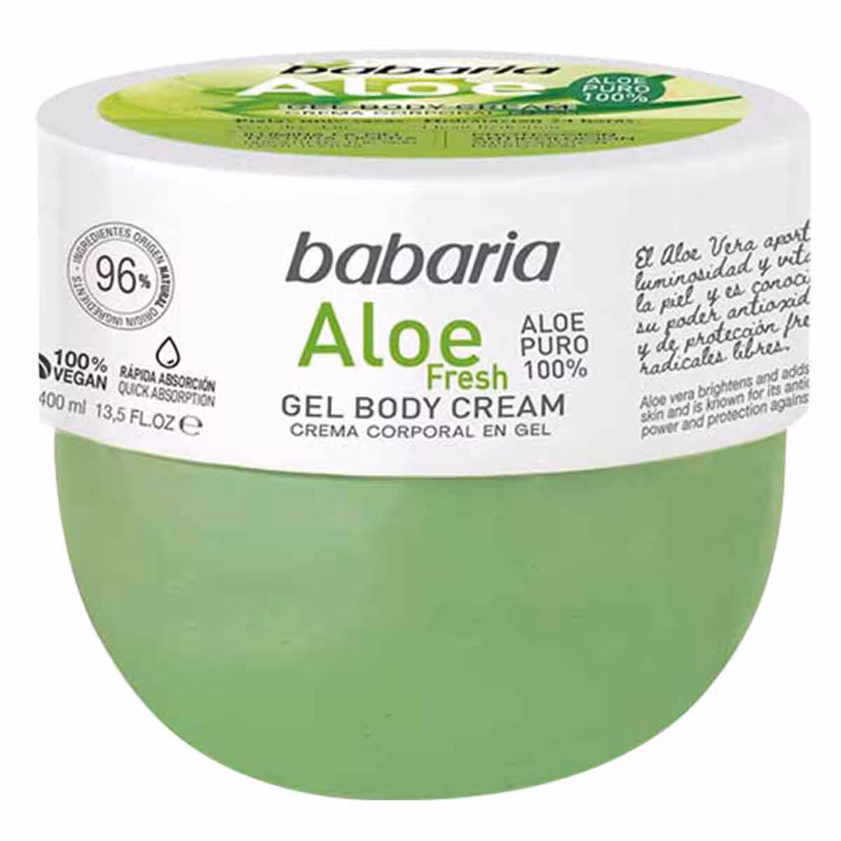 کرم بدن کاسه ای باباریا | Babaria مدل Aloe حجم 400 میل