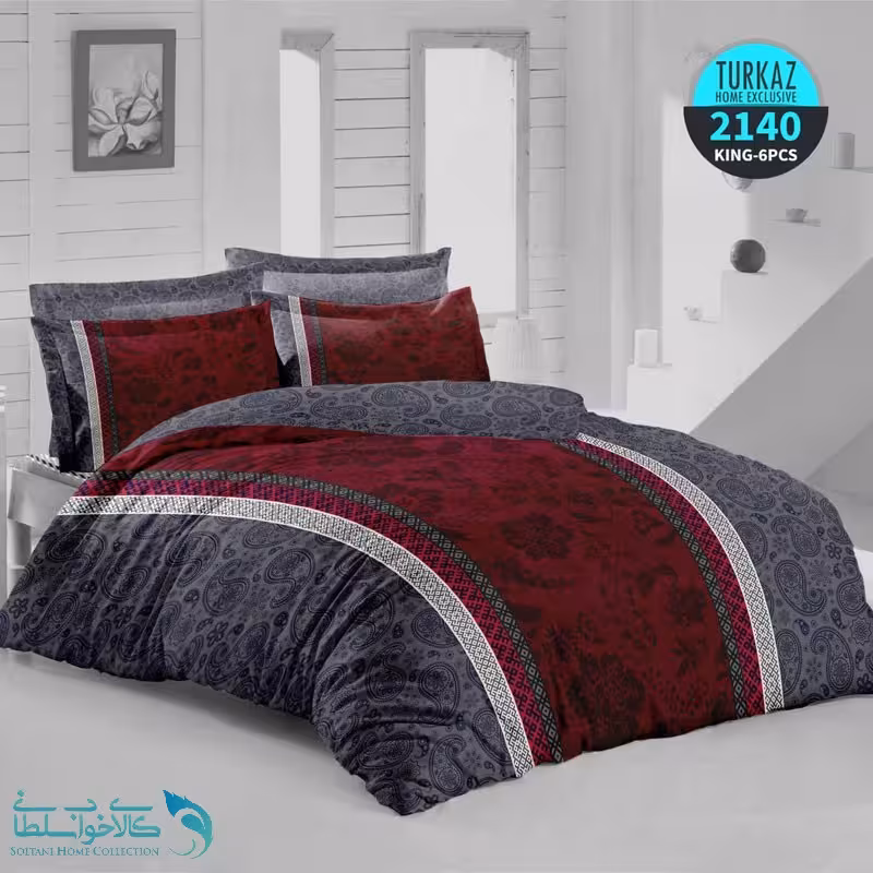 سرویس روتختی طرح لاریسا برند Turkaz کد 2140 دو نفره