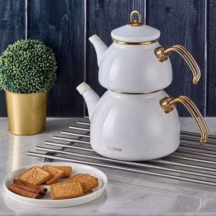 کتری و قوری لعابی نوا اورجینال مدل N3171 ترکیه