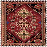 رومیزی مخمل طرح سنتی سایز 90 در 95 مدل T1-453 شرکت رنس