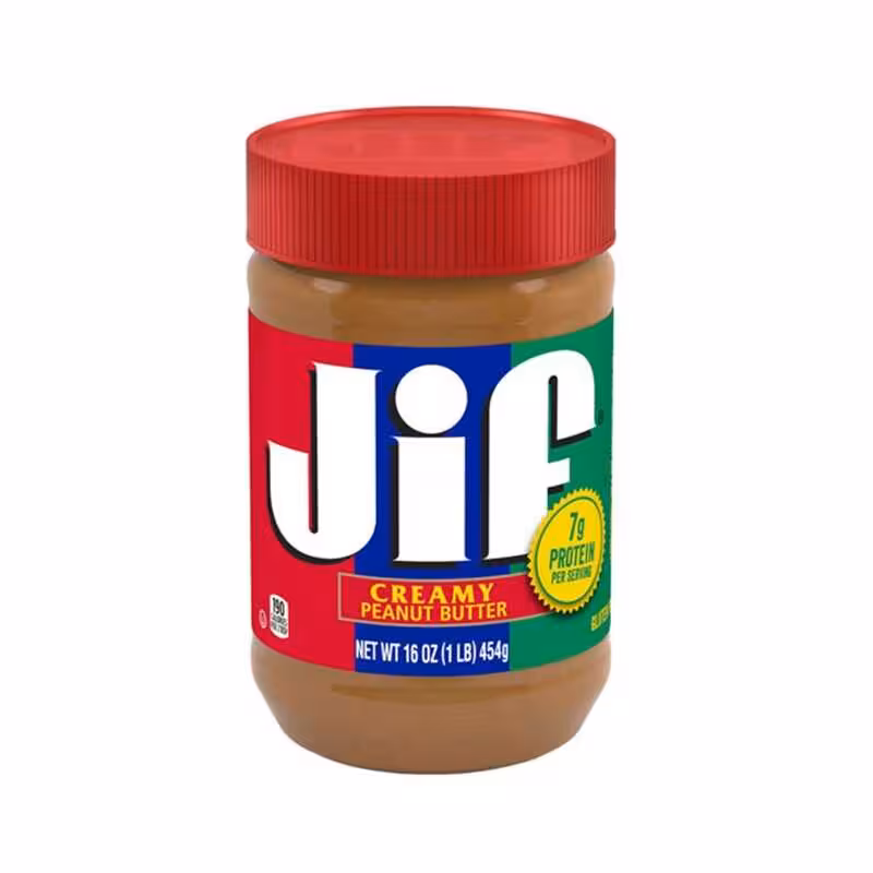 کره بادام زمینی جیف Jif مدل کرمی Creamy وزن 454 گرم