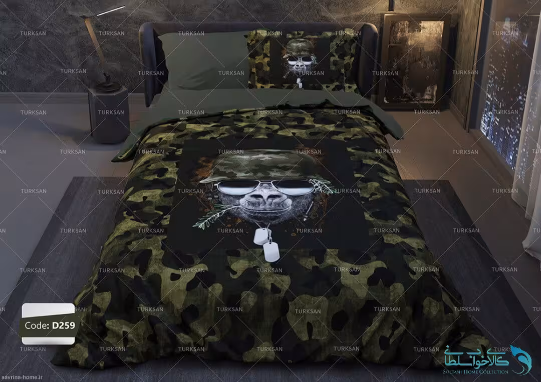روتختی مدل ارتشی کد D259 یک نفره 4 تکه