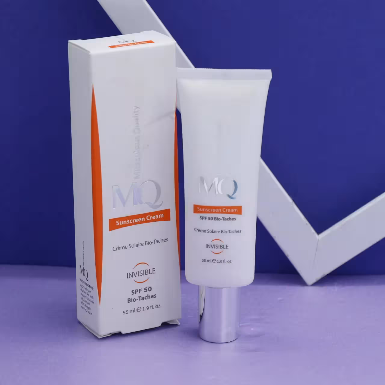 کرم ضد آفتاب و روشن کننده بی رنگ 55 میل MQ ام کیو SPF 50 کد 91936