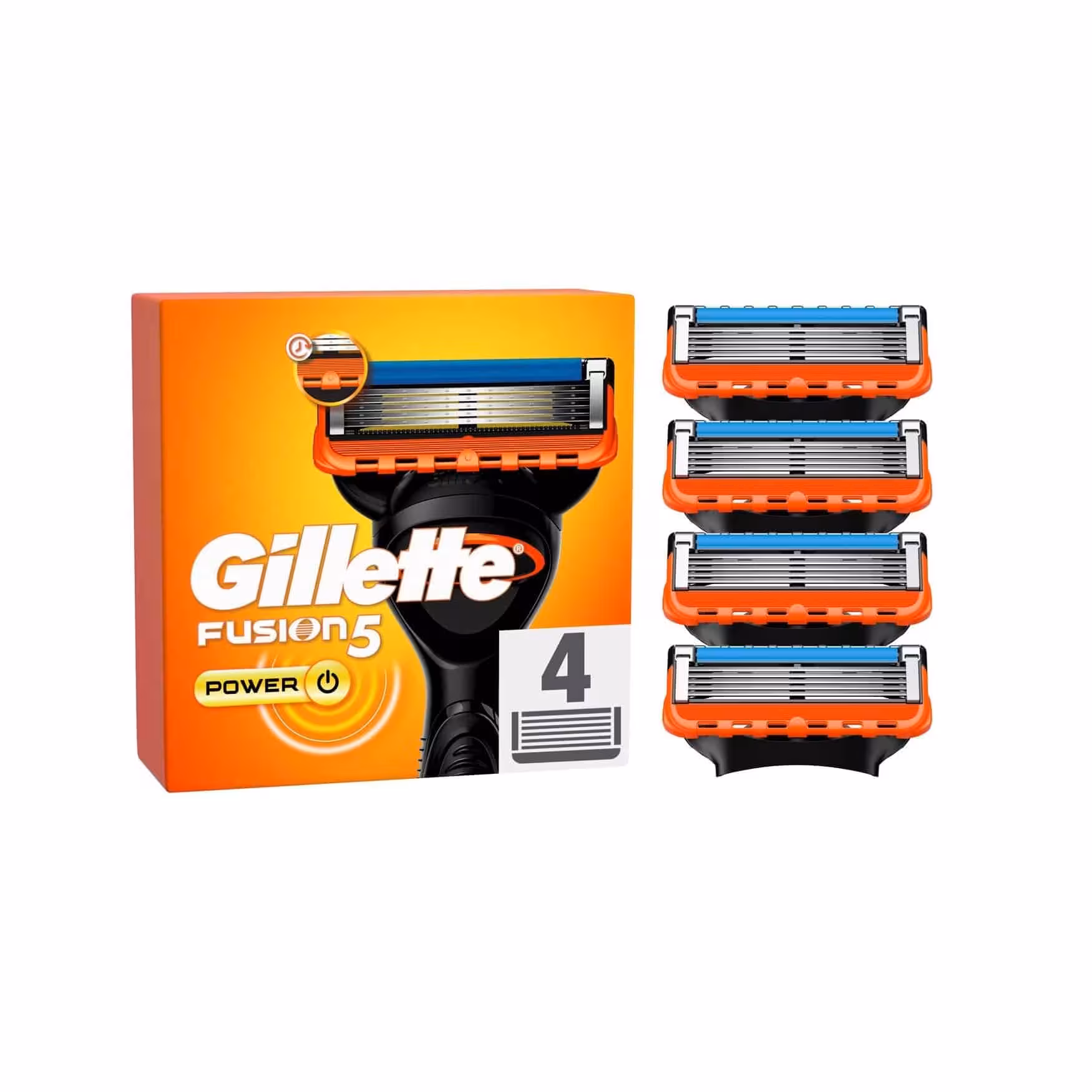 تیغ یدک ژیلت مدل Fusion5 Power Refills بسته چهار عددی