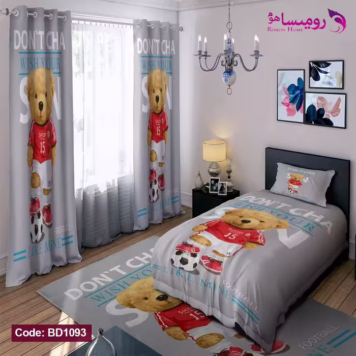 قیمت و خرید روتختی طرح خرس فوتبالیست یک نفره برند دکو کد BD1093