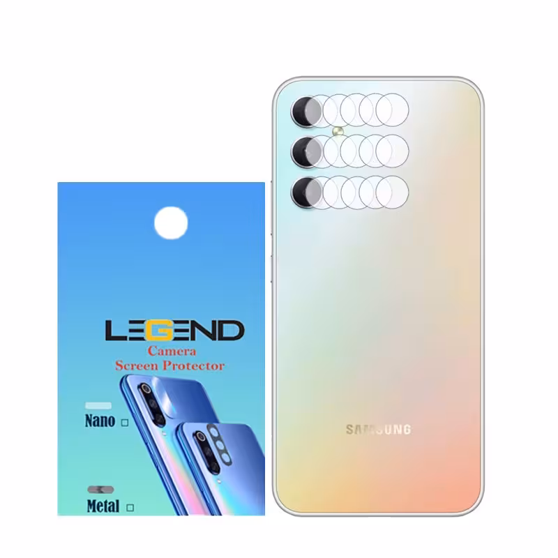 محافظ لنز دوربین لجند مدل نانو گلس مناسب برای موبایل سامسونگ Galaxy A34 بسته 5 عددی
