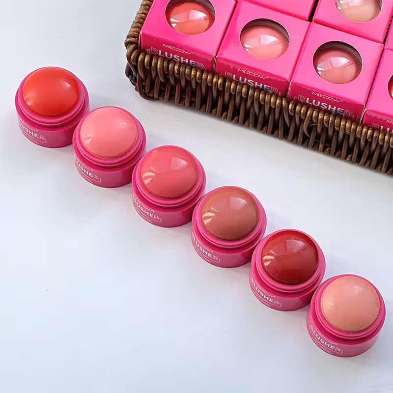 رژ گونه توپی کرمی