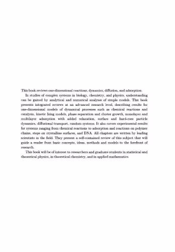 خرید و دانلود نسخه کامل کتاب Nonequilibrium statistical mechanics in one dimension