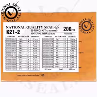 جعبه اورینگ مشکی K21-2 NBR (200 عددی) مناسب کلیه دستگاه های کوماتسو
