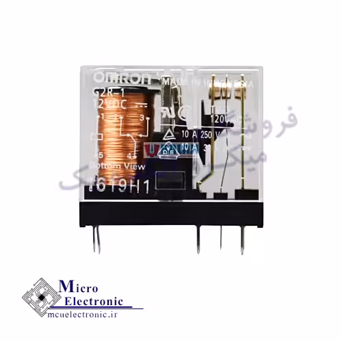 رله شیشه ای 12 ولت 10 آمپر 5 پایه OMRON