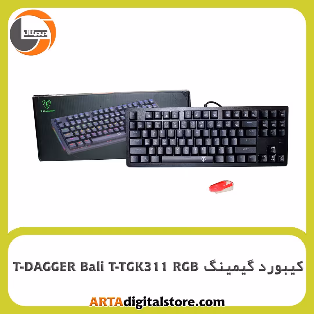 کیبورد گیمینگ T-DAGGER Bali T-TGK311 RGB Black