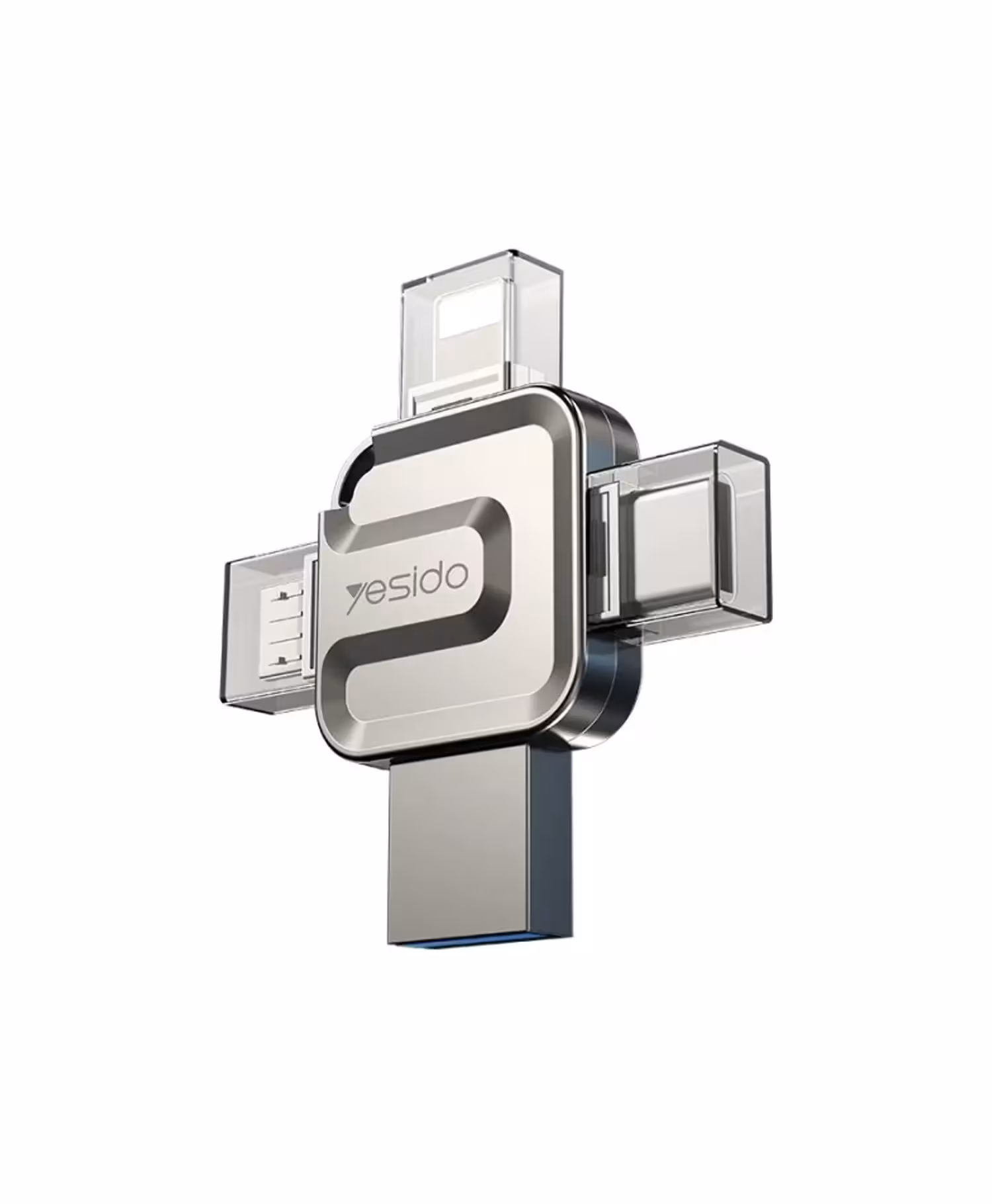 مبدل OTG و فلش مموری 4 پورت یسیدو مدل FL15 USB 3.0 ظرفیت 128 گیگابایت