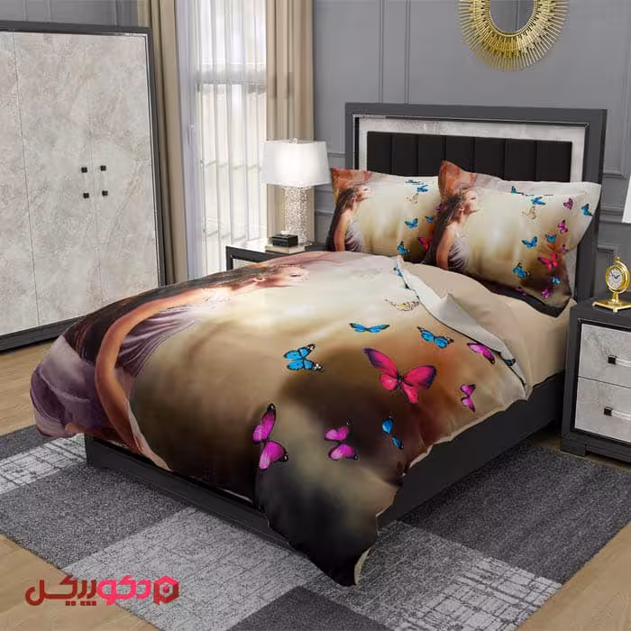 روتختی سه بعدی طرح پروانه های رنگی B430