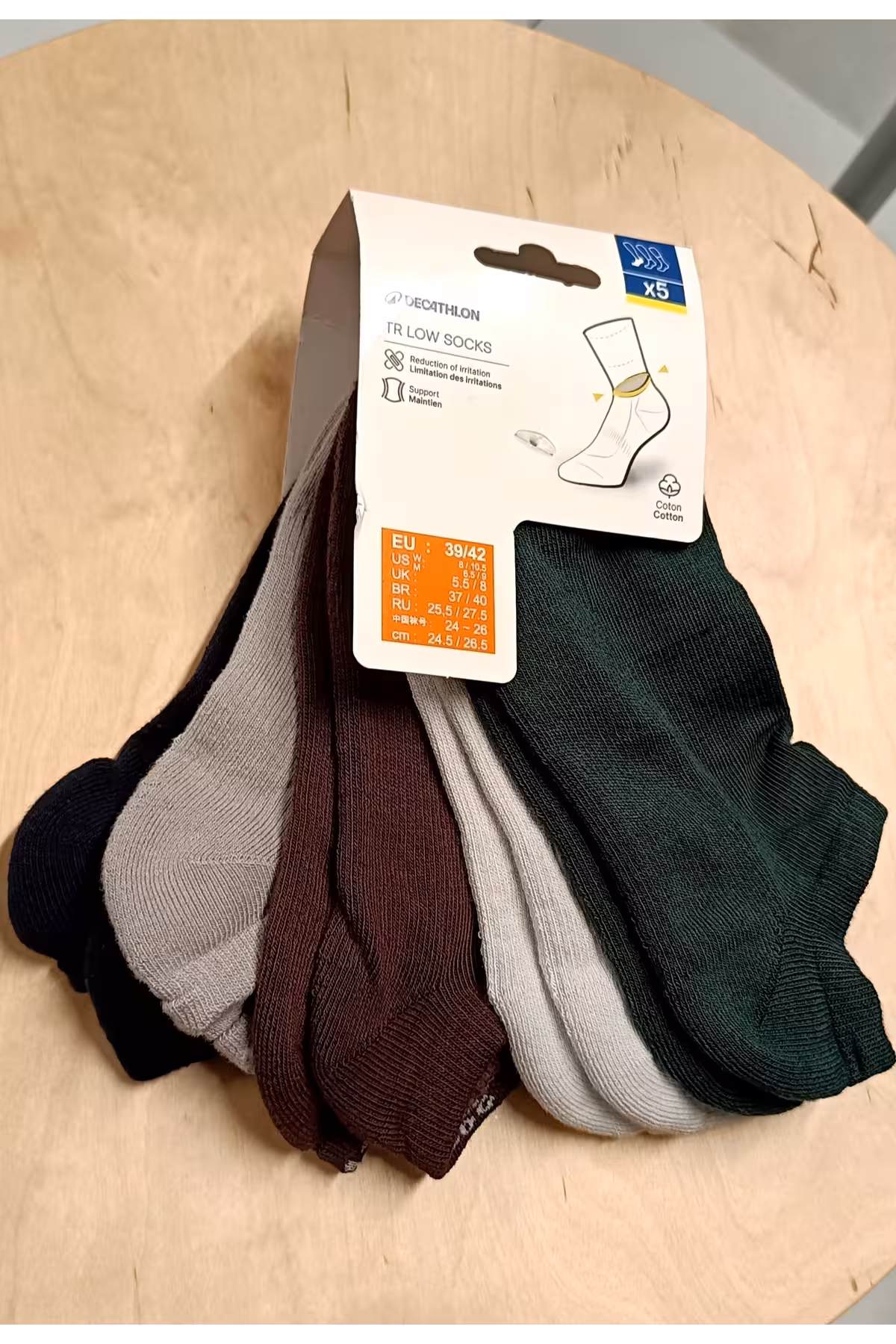 مردانه و زنانه جوراب تنیس با کنسرت های کوتاه 5 جفت نسخه محدود Decathlon