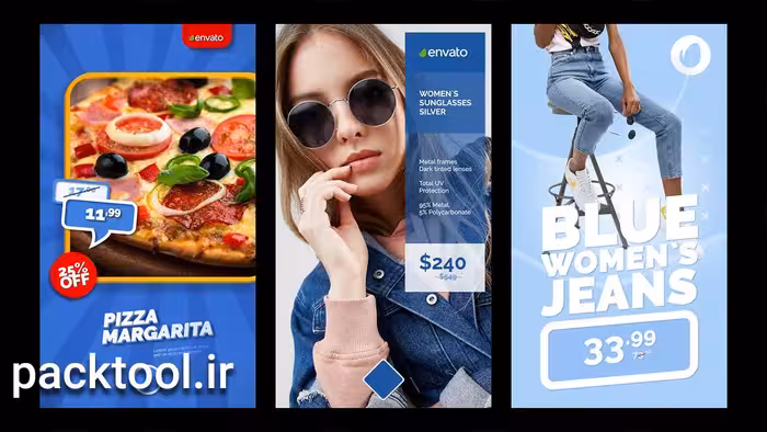 دانلود پروژه آماده افتر افکت تبلیغات فروش استوری اینستاگرام Instagram Stories Sales Promotion - پک تول