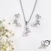 نیمست نقره گلدار عیار925 کد 18550