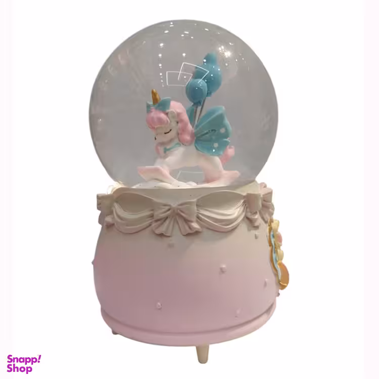 گوی موزیکال مدل کوکی طرح تک شاخ پاپیون آبی کد 1672