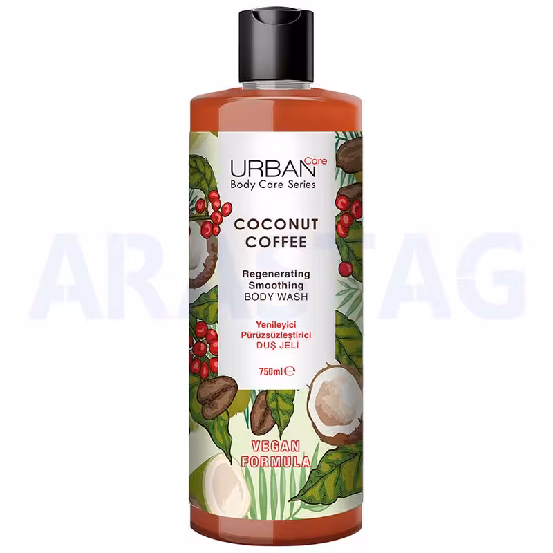 شامپو بدن اوربان کر URBAN Care با رایحه قهوه و نارگیل حجم 750 میلی
