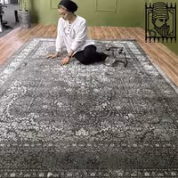 فرش مدرن آروین کد 73134 ذغالی سبز