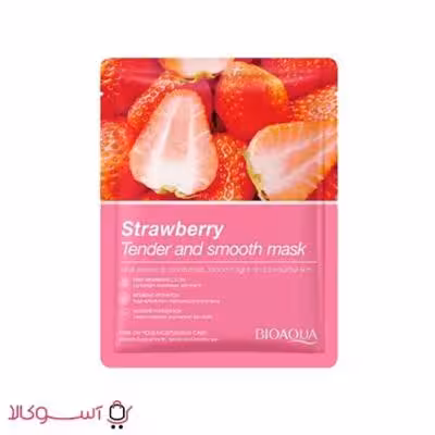 ماسک ورقه ای صورت بیوآکوا مدل strawberry توت فرنگی وزن 25 گرم