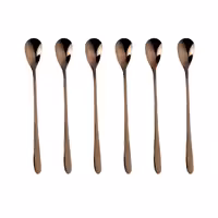 قاشق شربت خوری مدل دونا رزگلد بسته 6 عددی