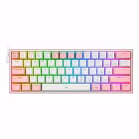 کیبورد ردراگون Keyboard Redragon K617 FIZZ White-Pink RGB سوئیچ قرمز