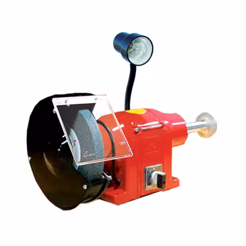 ماشین سنگ پرداخت 200 میلیمتر تک فاز 3000 دور چراغ دار مدل  PGD-200-1L محک