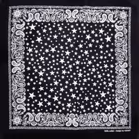 باندانا سیاه - سفید (دستمال گردن و سر زنانه) مدل RT-STAR02