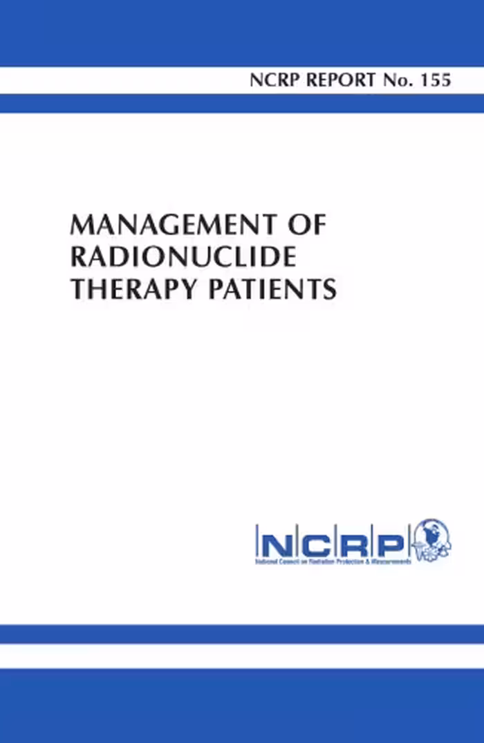 خرید و دانلود نسخه کامل کتاب Management of Radionuclide Therapy Patients (Ncrp Report)