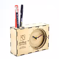 ساعت رو میزی ام دی اف کد 003 مان لیزر در دو مدل قاب عکس دار و تبلیغاتی