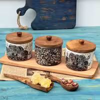 ست بانکه کوچک با سینی یکپارچه مهر طرح دو