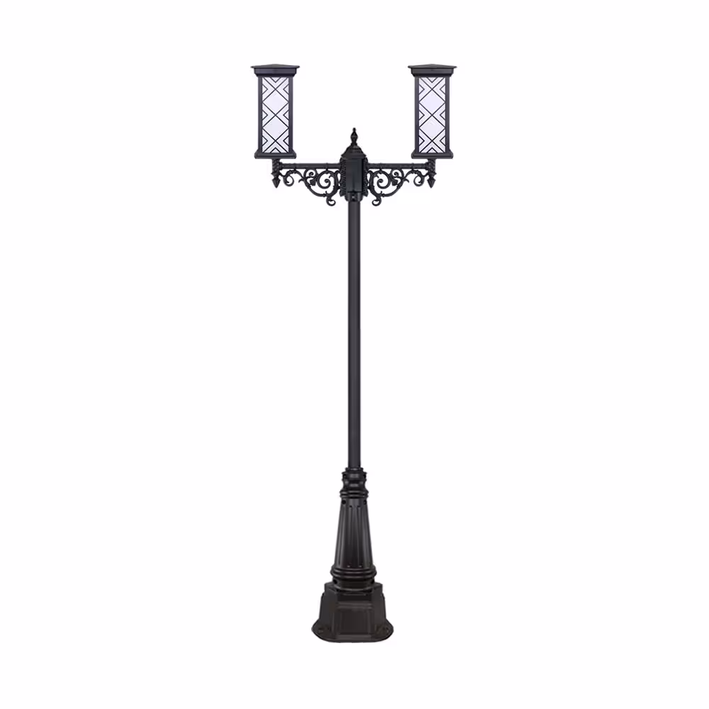 چراغ دو شاخه پارکی و حیاطی بیتانور مدل درتا بلند طرح دار کد 482522BT-96202