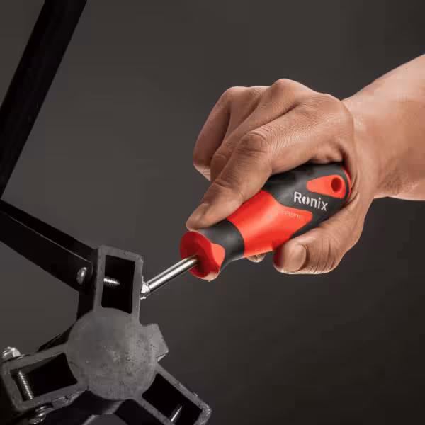 پیچ گوشتی چهارسو دسته TPR سایز 3×75 میلی متر رونیکس کد 2835