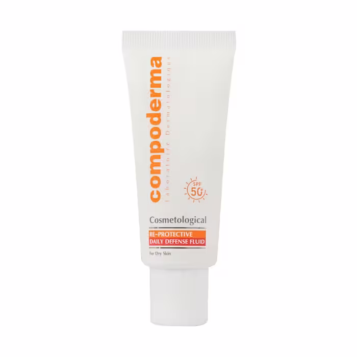 فلوئید ضد آفتاب SPF50 ری پروتکتیو پوست خشک کامپودرما
