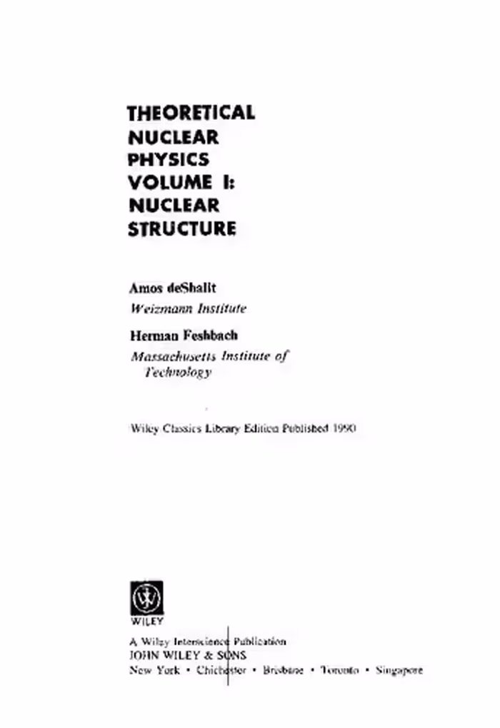 خرید و دانلود نسخه کامل کتاب Theoretical Nuclear Physics Volume I: Nuclear Structure