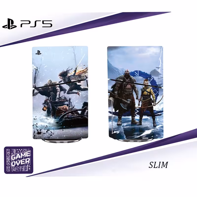 برچسب کنسول PS5 SLIM (GO) طرح خدای جنگ GOD OF WAR